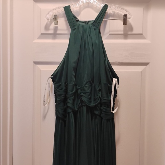 Celebrate DB Studios Forest Green Halter Gown Bridesmaid Formal Size 20 - Picture 2 of 5